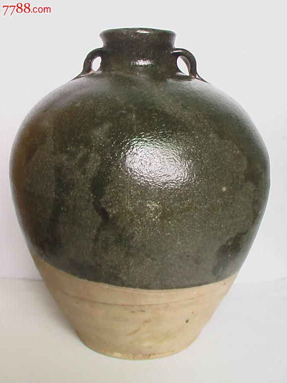 金-元代;耀州窑深色茶叶末桔皮釉-梅瓶(窖藏出土);低价优惠出售