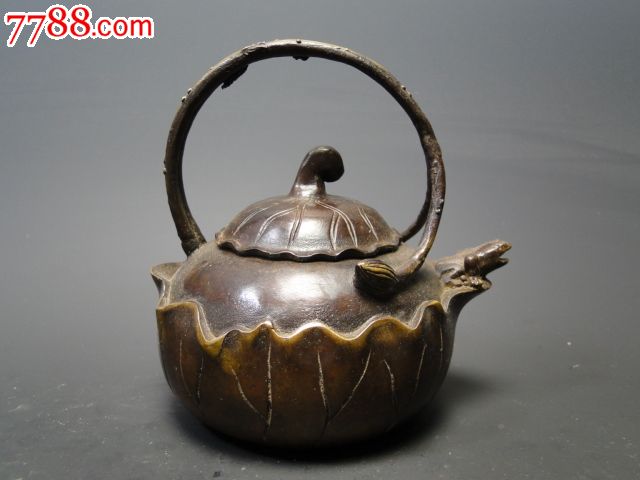 古董杂项收藏品乾隆御制人物茶壶