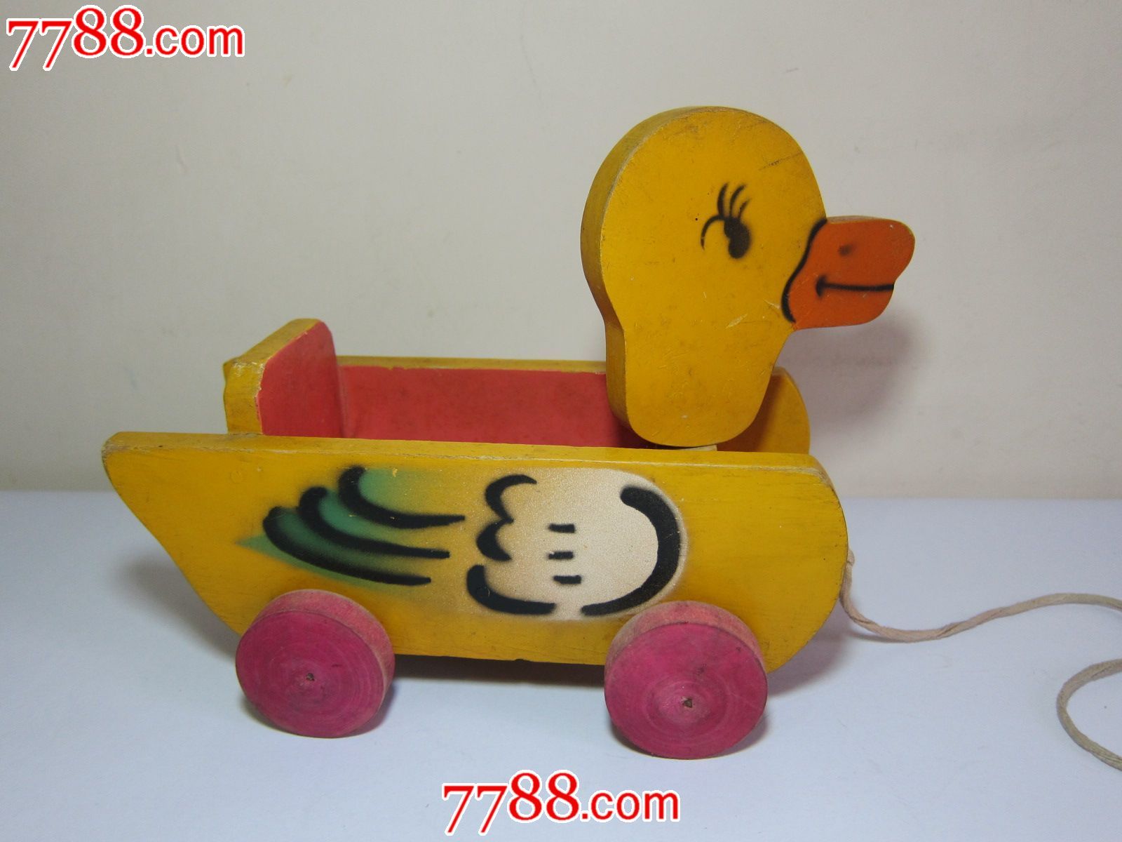 老玩具·小木车鸭子