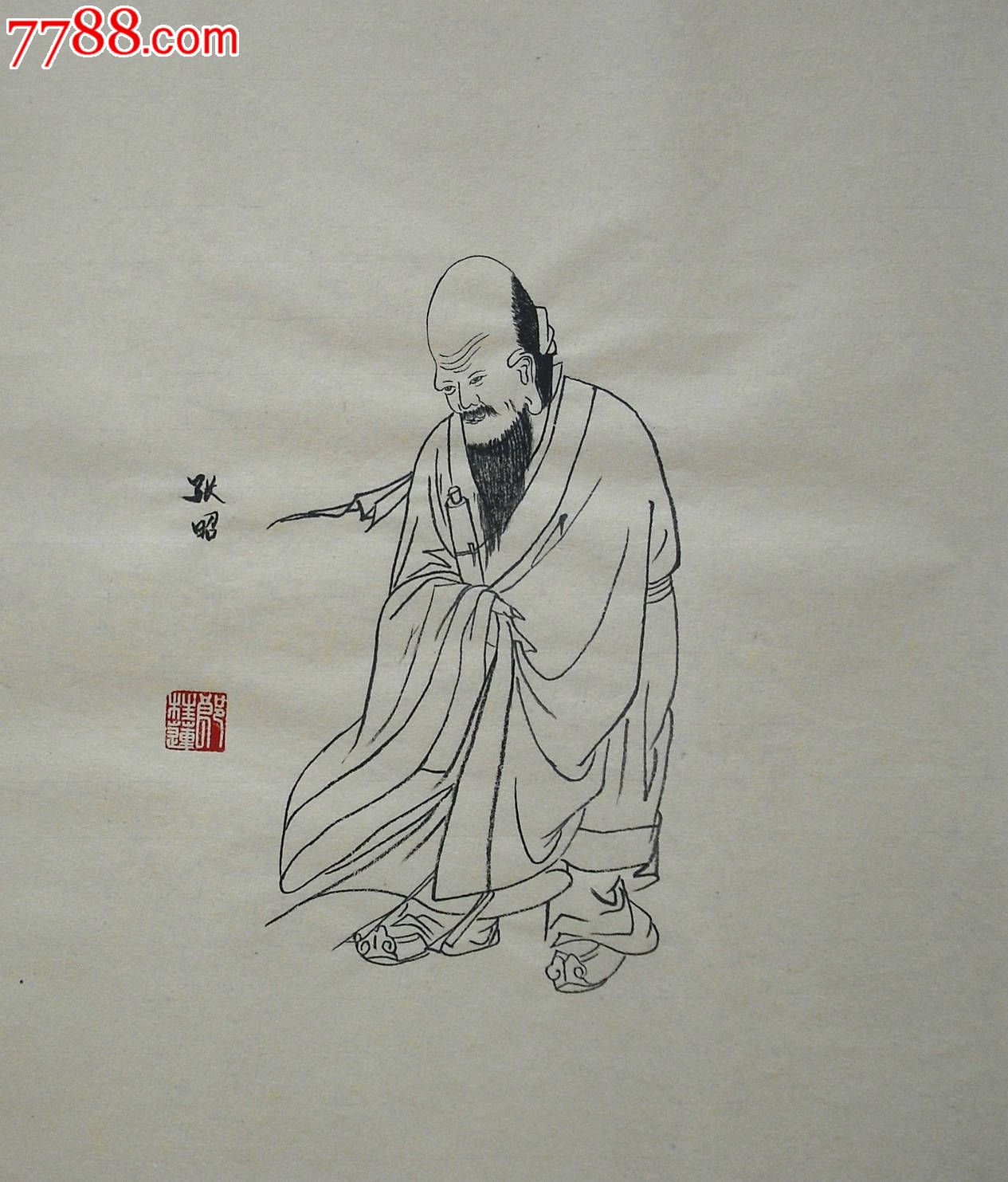 白描人物82-se18767909-人物国画原作-零售-7788收藏__收藏热线