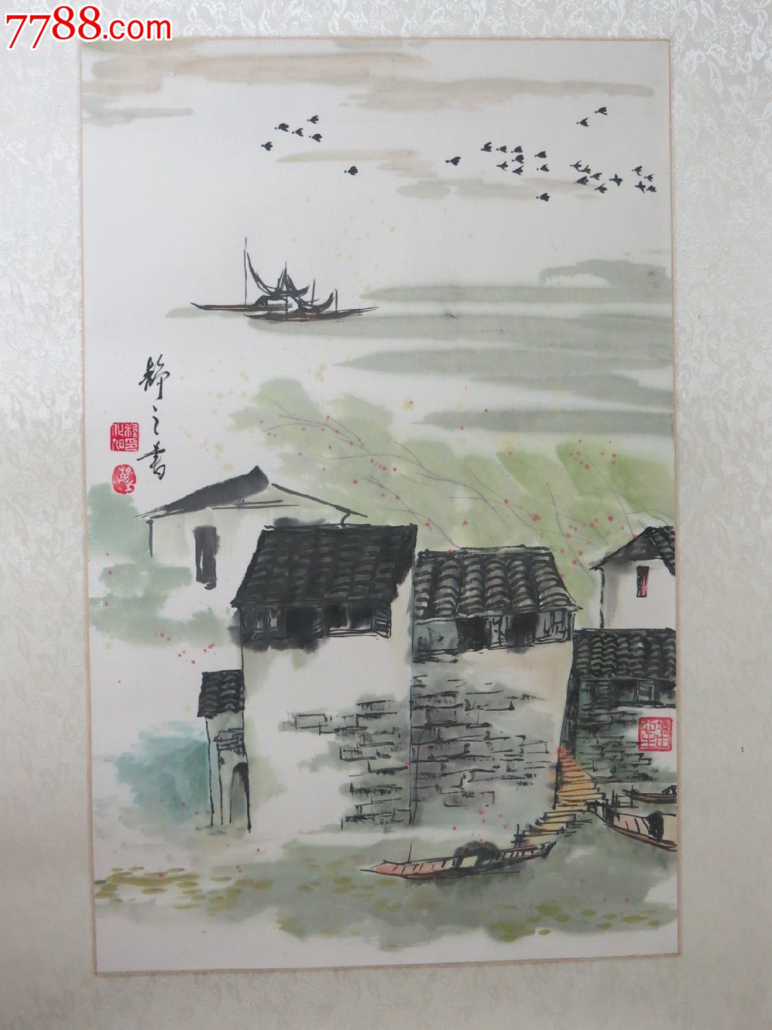 江南水乡/68cm*42cm_山水国画原作_第1张_7788字画网