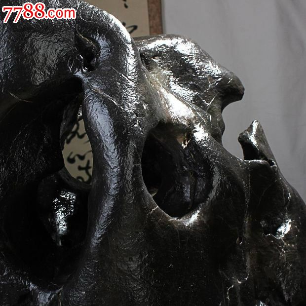 宜居品阁广西天然奇石观赏石墨石来宾水冲石yws1216