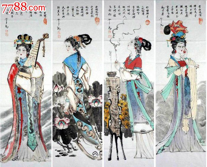 中国古代四大美女画像图片