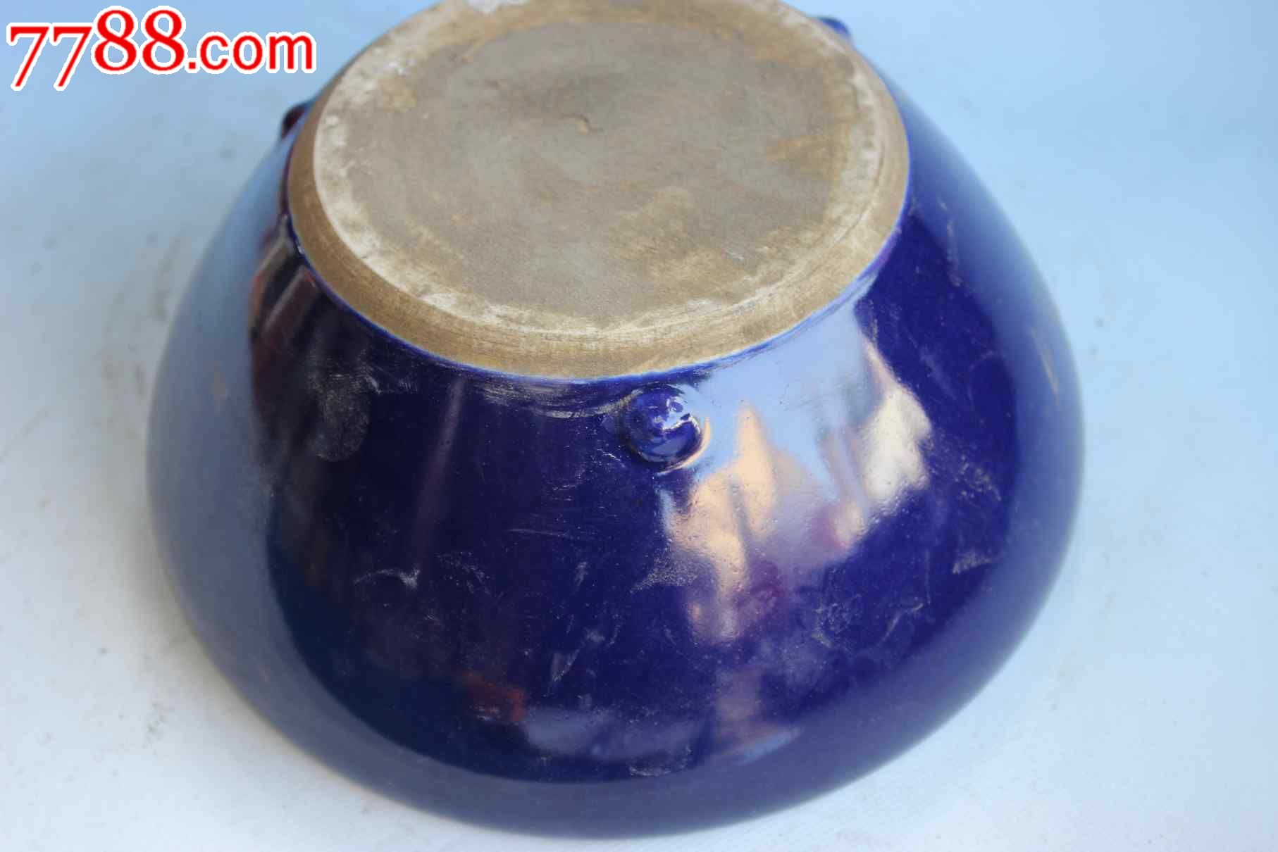 霁蓝釉开片瓷碗