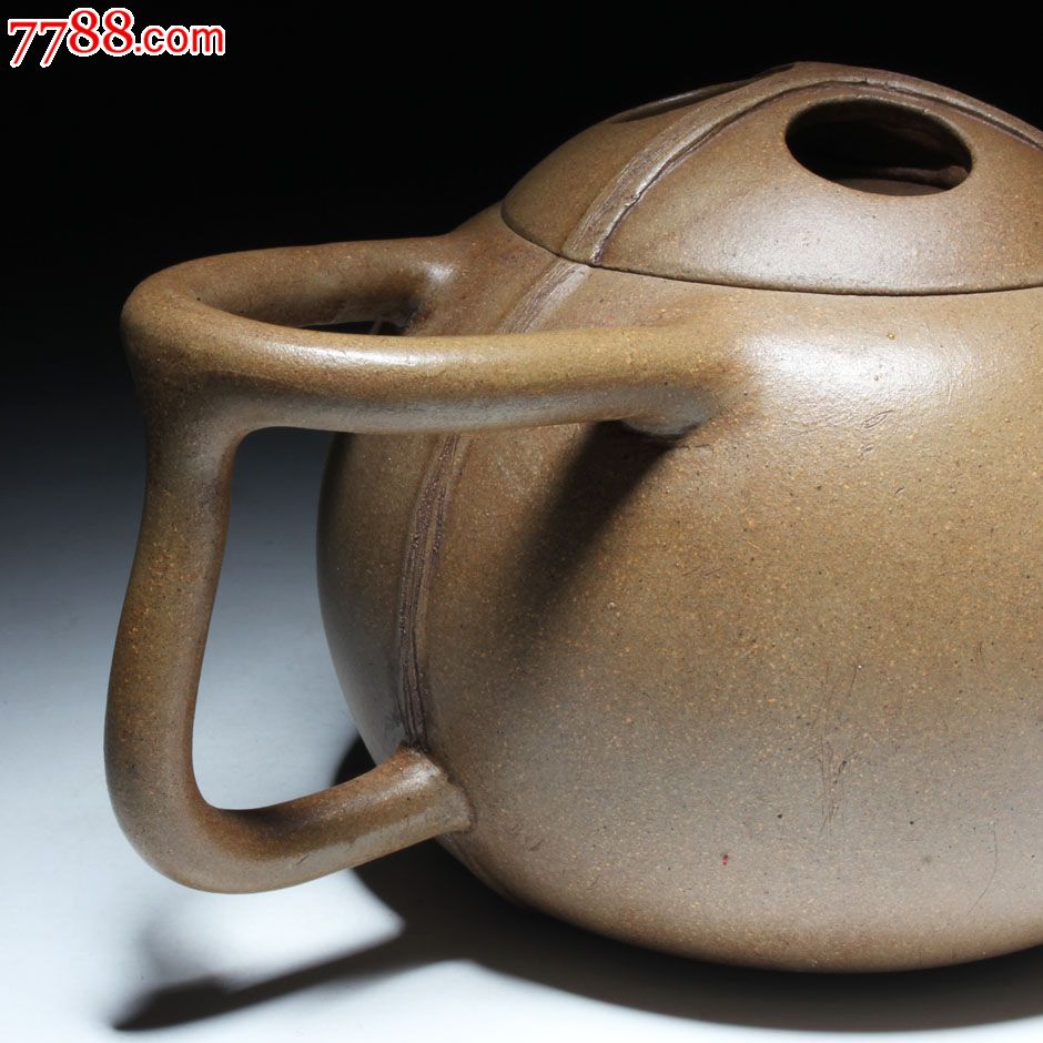 独孔老茶壶阳羡王东石制款石瓢壶老段泥回流壶550cc-se19040521-紫砂