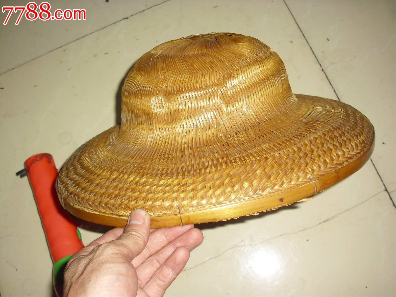 包老的绅士老板竹编凉帽