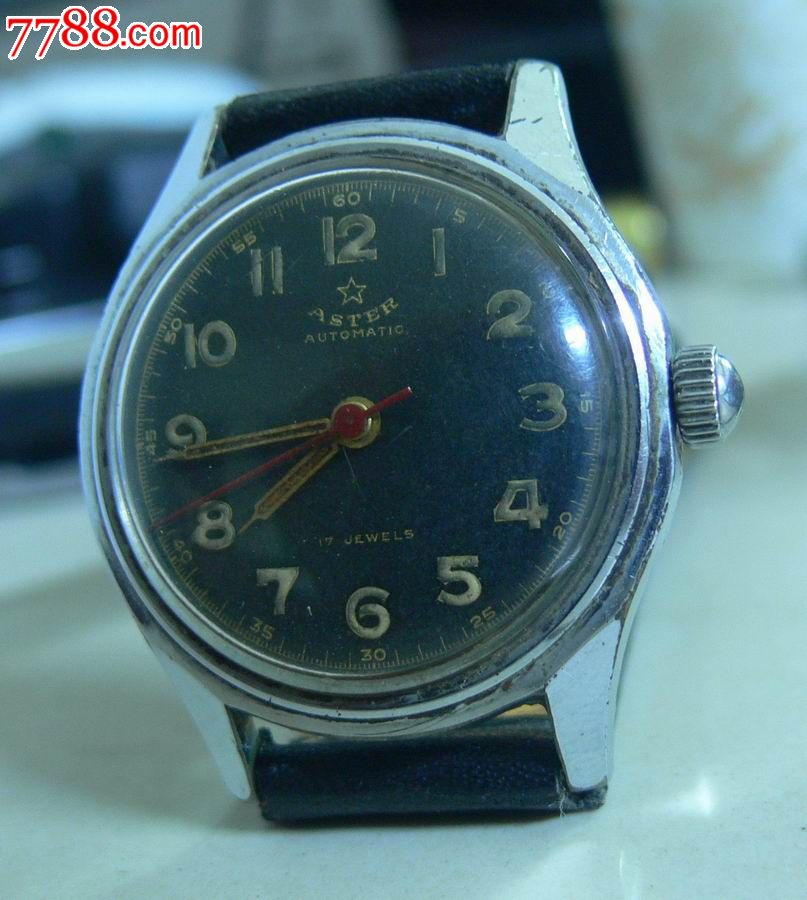 瑞士五星sater黑面半自动撞陀手表