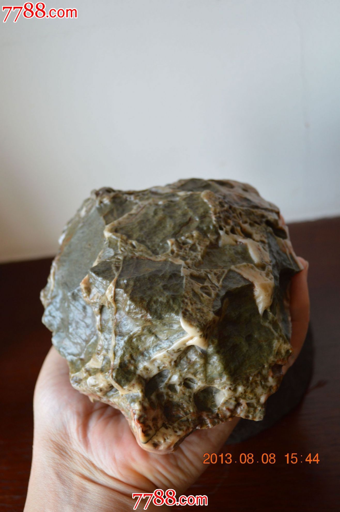 "千年绿龟"——敦煌风砺石原石_风砺石/戈壁石_第7张_7788钱币网