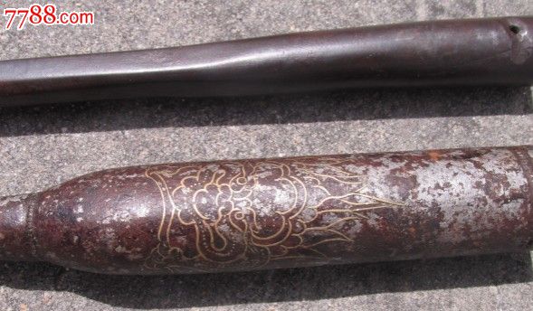 铁搓金矛旗杆头