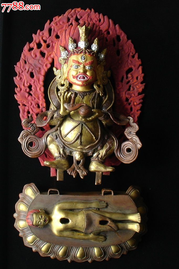 鎏金佛像_大黑天神_大黑天护法菩萨_藏密艺术文物_佛像/造像_山奇艺术【7788收藏__收藏热线】
