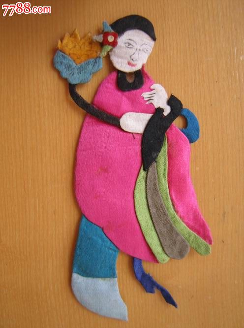 民国时期的人物布贴画