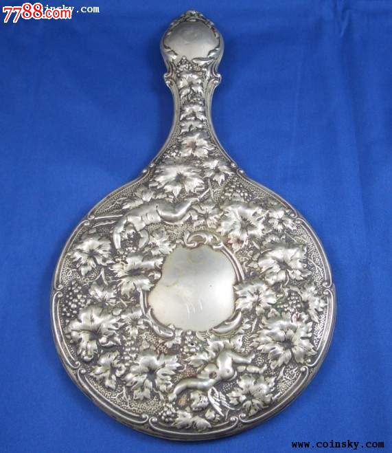 银质老西洋镜,高28.宽15.重348克.