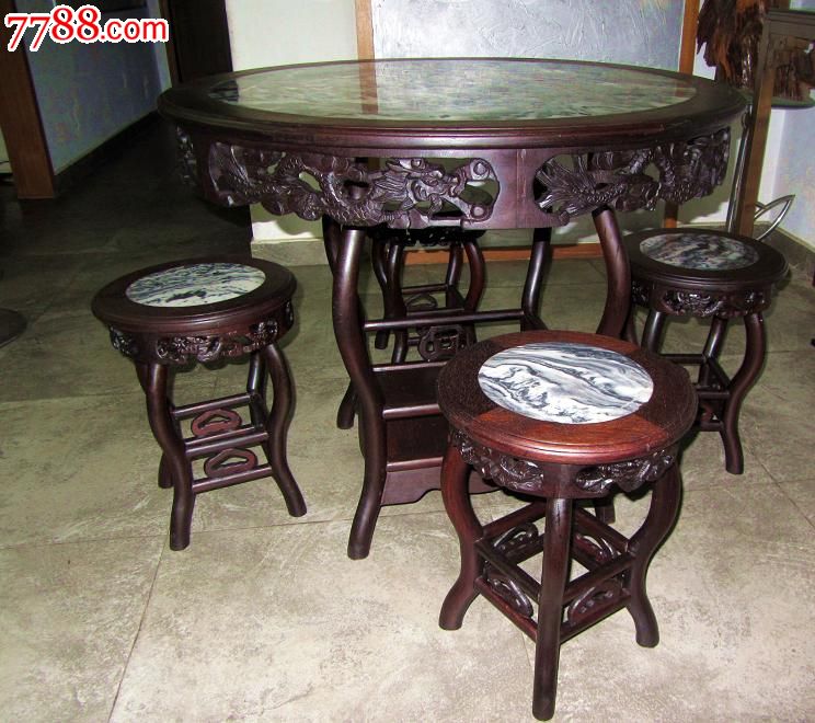 六十年代铁梨木老餐桌,仅此一套!