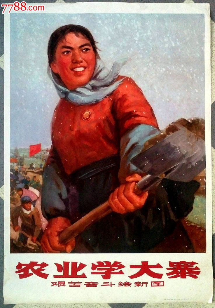 农业学大寨-se19405150-年画/宣传画-零售-7788收藏__中国收藏热线