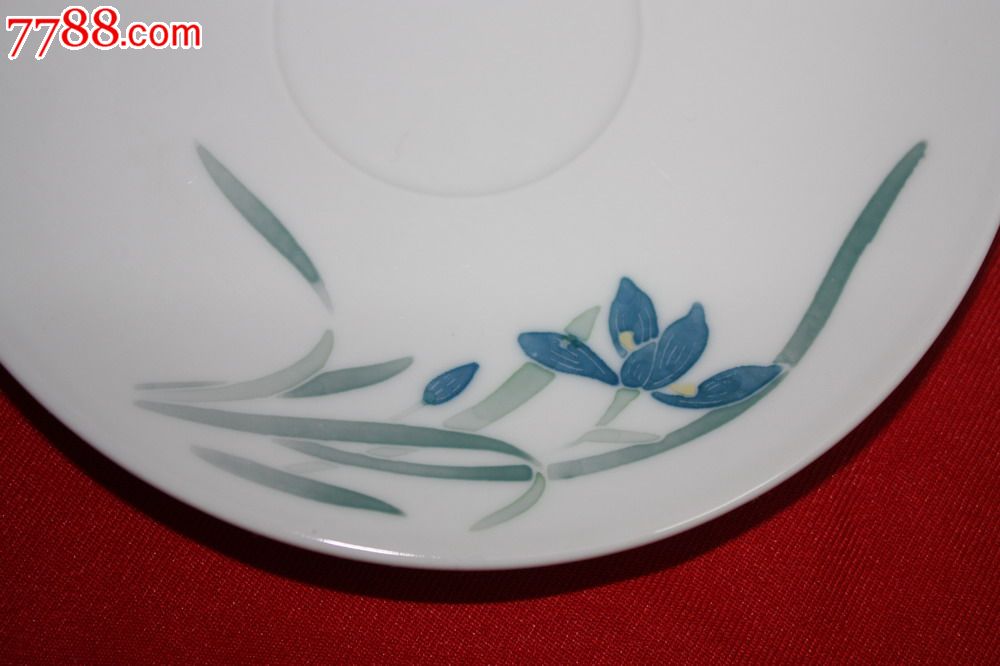 醴陵群力70—80年代釉下彩兰草杯碟_彩绘瓷/彩瓷_第2张_7788瓷器