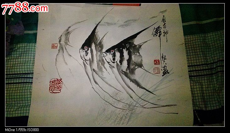 相起久神仙鱼-价格:8000元-se19686873-人物国画原作-零售-7788收藏