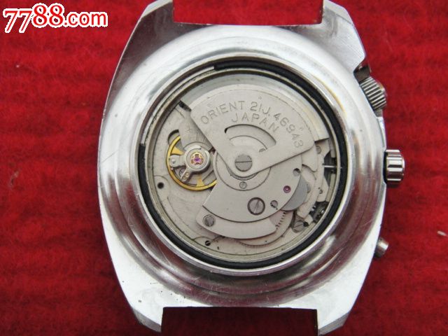 绿面少见的三角秒针全自动双狮海霸机械表机芯46943