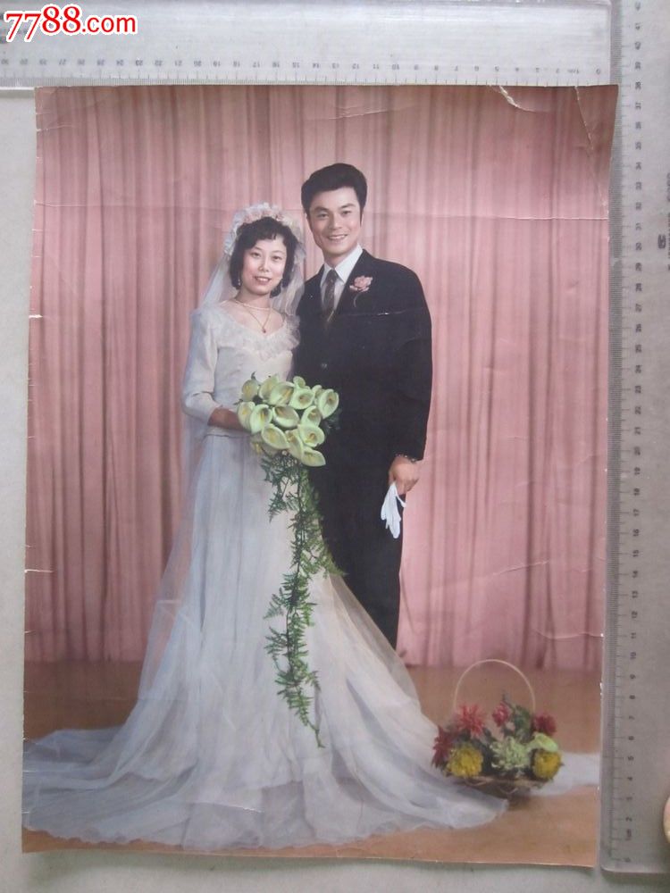 结婚照老照片约37cm275cm