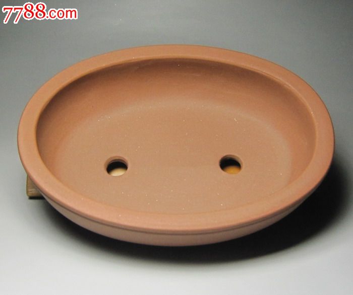 90年代孟小芳制紫泥口双线水滴足椭圆形盆 宜兴紫砂