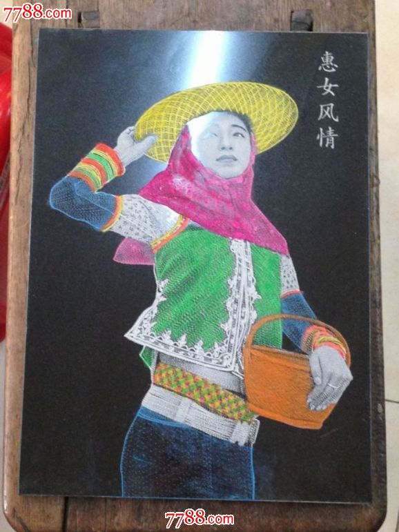 惠安影雕惠安女纯手工摆件挂件民族地方特色