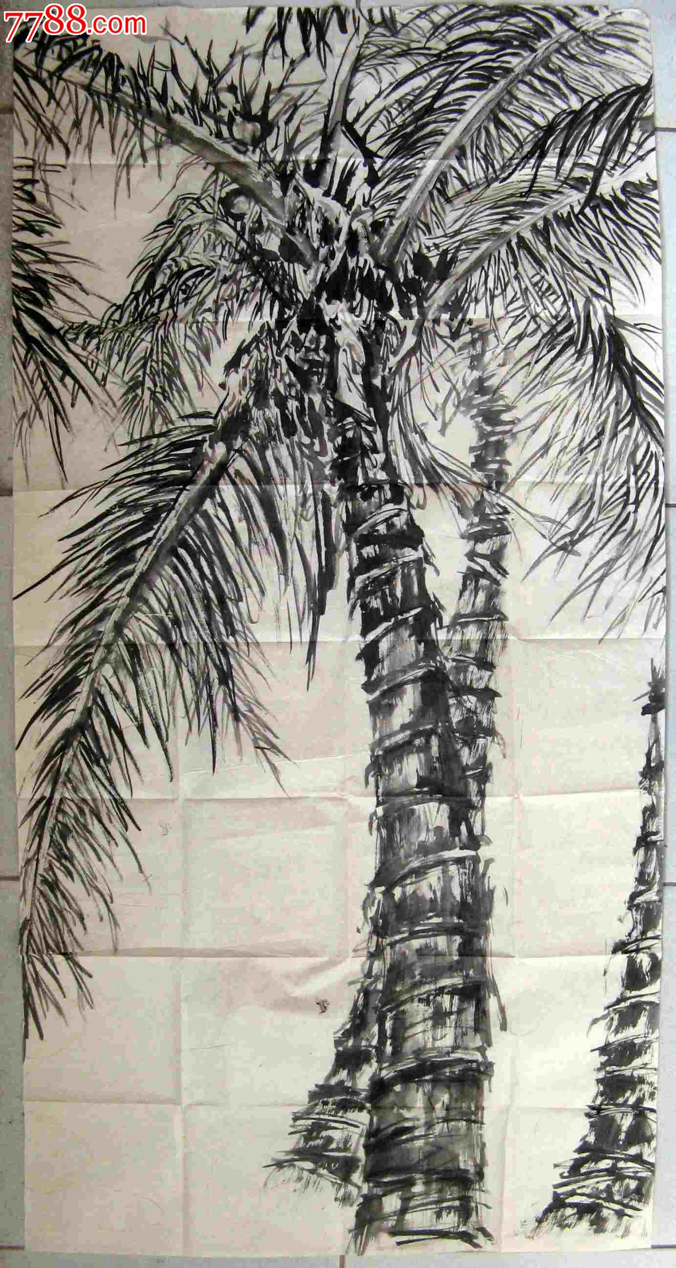 国画椰子树图片大全图片