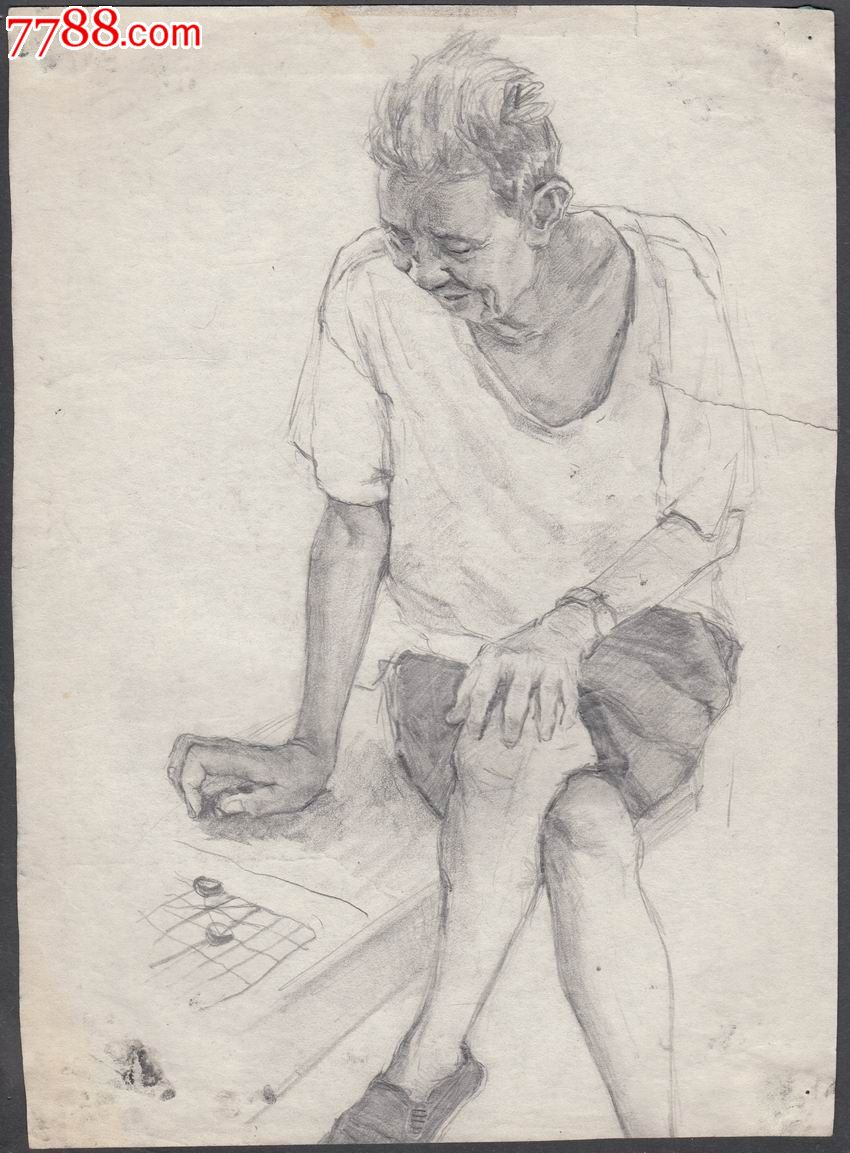【铅笔原画稿】下棋-se20211532-素描/速写-零售-7788收藏