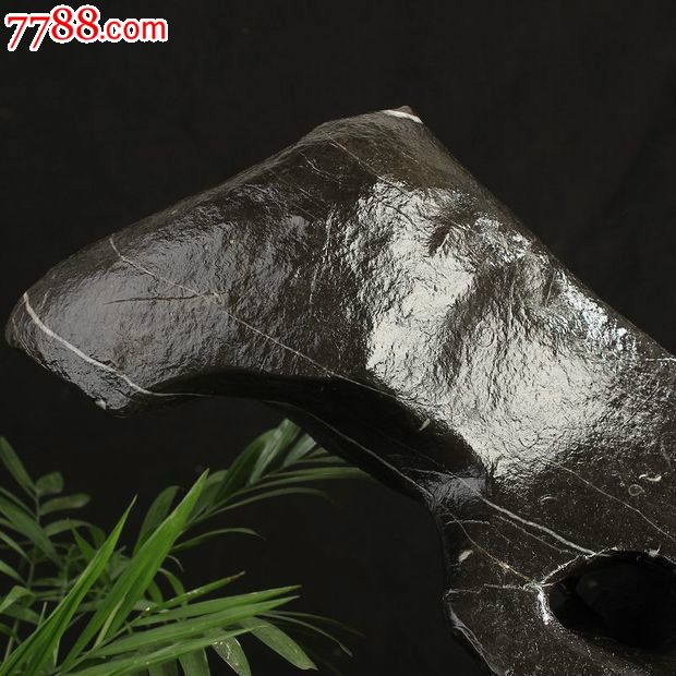 宜居品阁广西天然奇石观赏石墨石来宾水冲石鸭yws1261