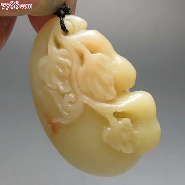 寿山石精品巧色芙蓉石福瓜吊坠挂件