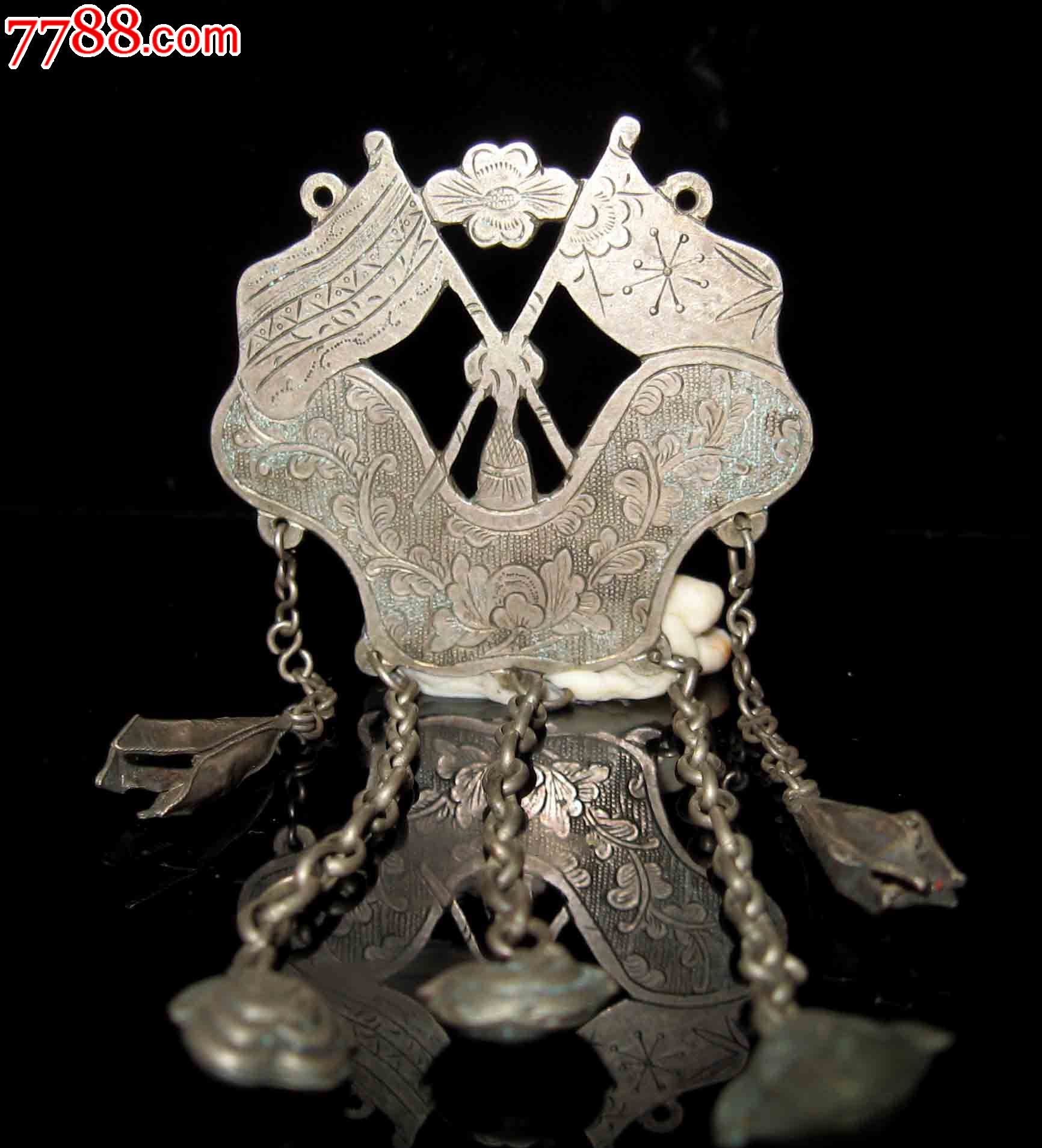 民国特色双旗长命锁(3)