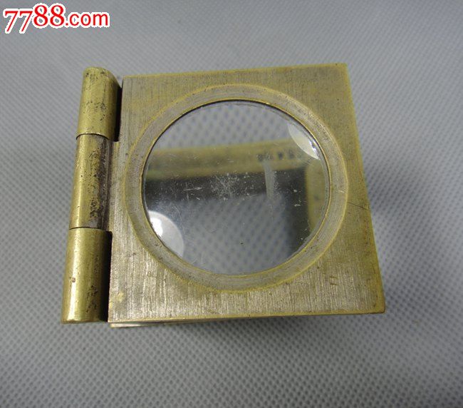 小步古玩※民国时期折叠老放大镜,*事印刷等行业使用