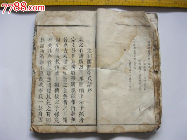 唐西平忠武王李晟始祖家谱一套李氏宗谱(1至20卷全)光绪12年孤本一套