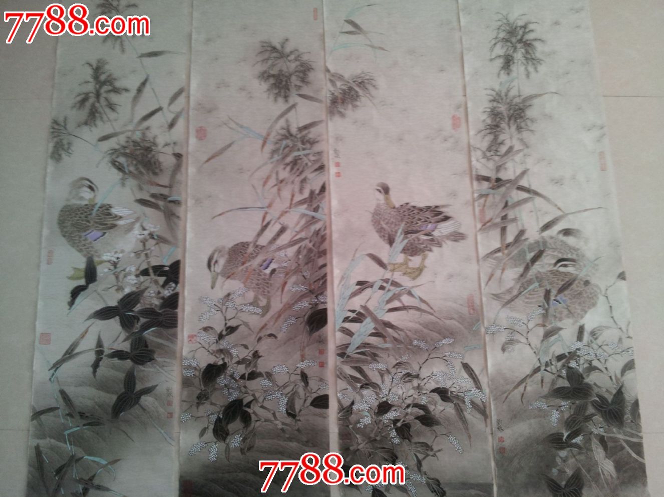 刘欣《花鸟-鸭子》