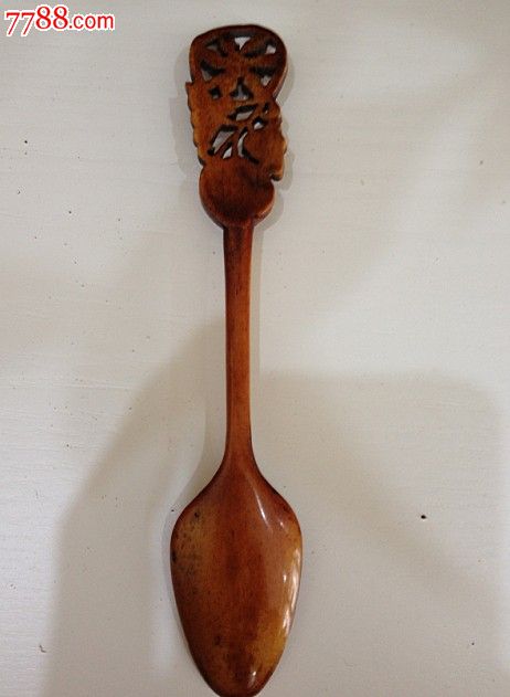 清代骨头材质饭勺骨勺02
