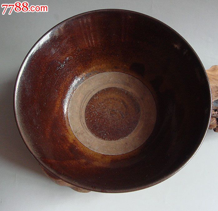 清末民国酱釉大碗