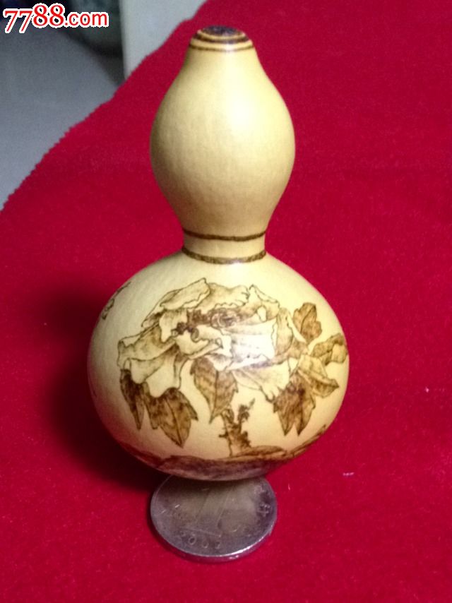 兰花蜓葫芦烙画吉林学波作品