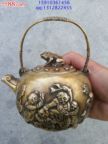 五子夺莲壶-价格:780.0000元-se21626373-铜壶/铜瓶-零售-7788收藏