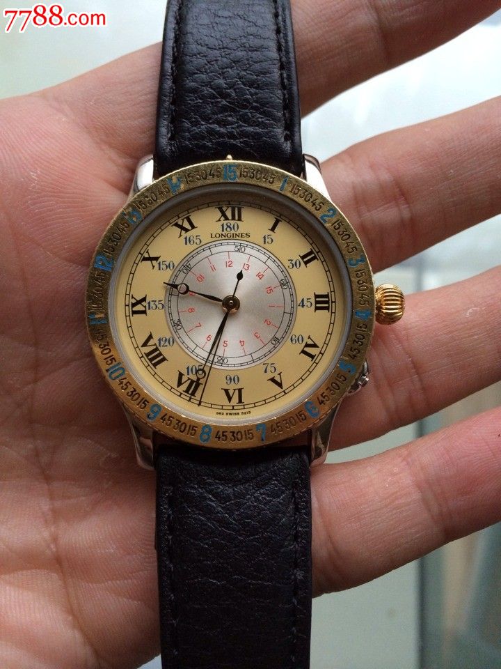 现货浪琴longines18k金圈990机芯林白自动机械表