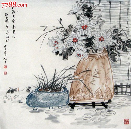 曹阳生花鸟作品-价格:1000元-se21710087-花鸟国画原作-零售-中国收藏