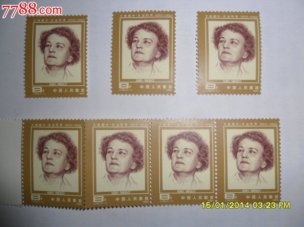 中国人民之友【(3-1)史沫特莱·8分】,新中国邮票【藏海阁】_第4张