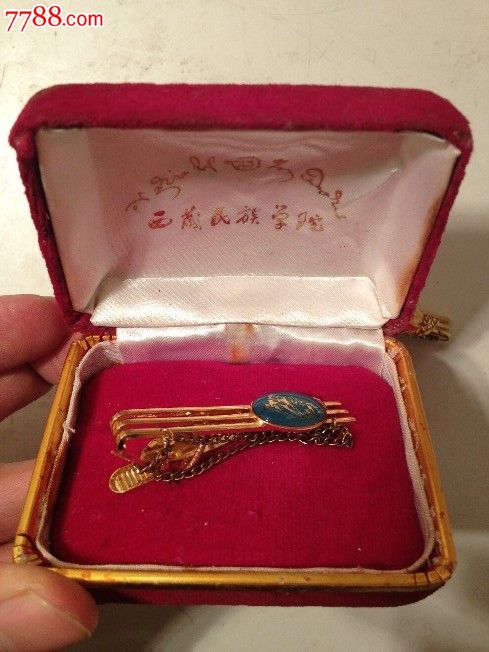 西南民族学院空军指挥学院领带夹2个