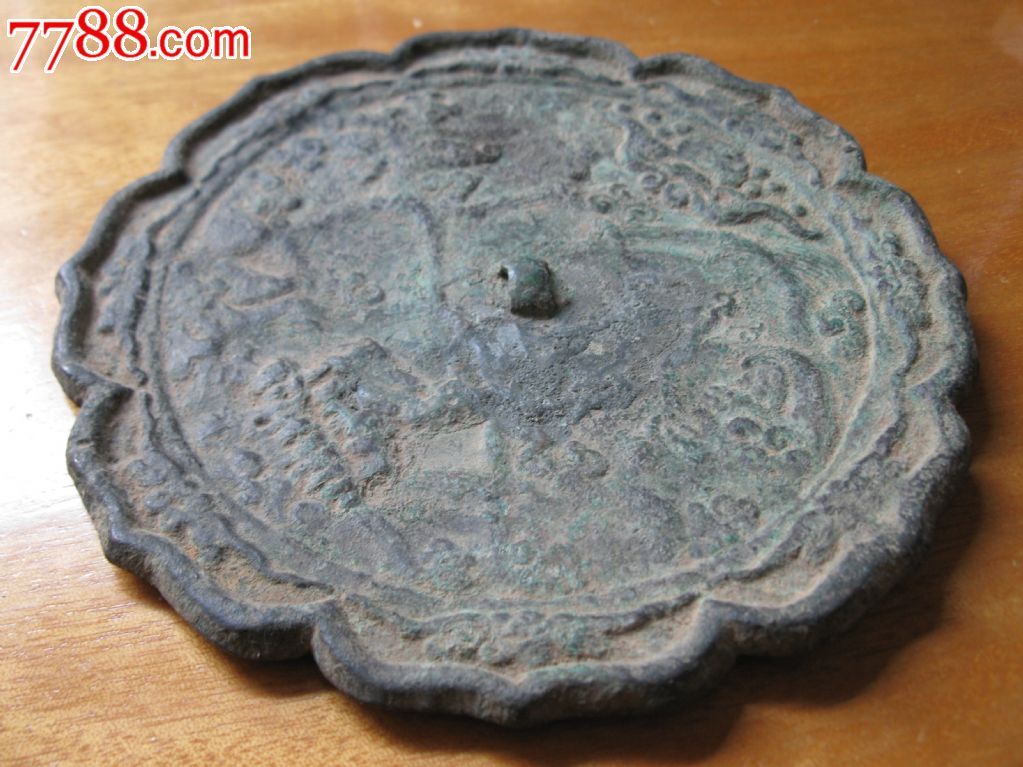 八角葵花造形古铜镜(17mm)——保真包老!
