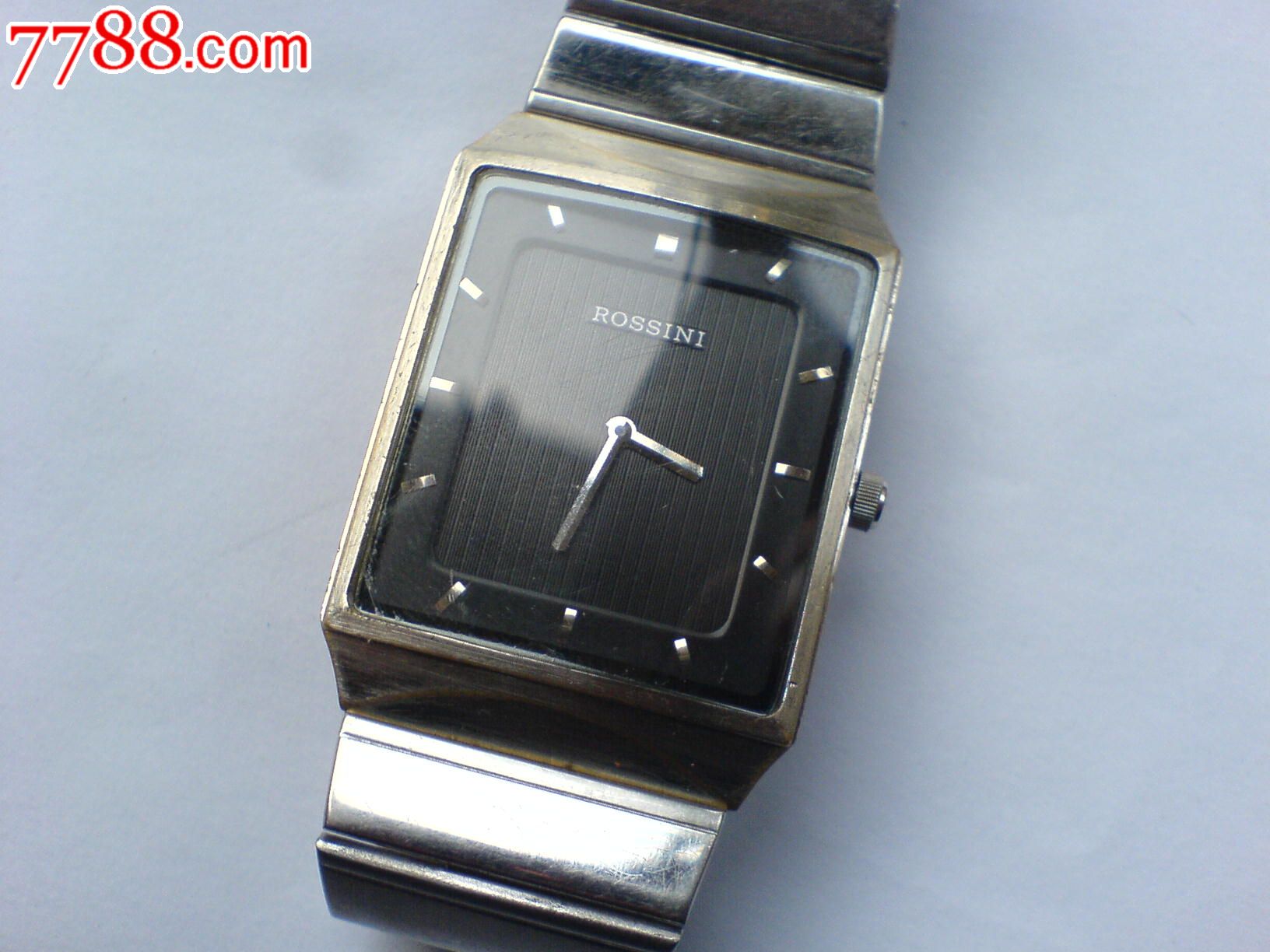 罗西尼石英男表黑面两针方型_手表/腕表_第5张_7788钱币网