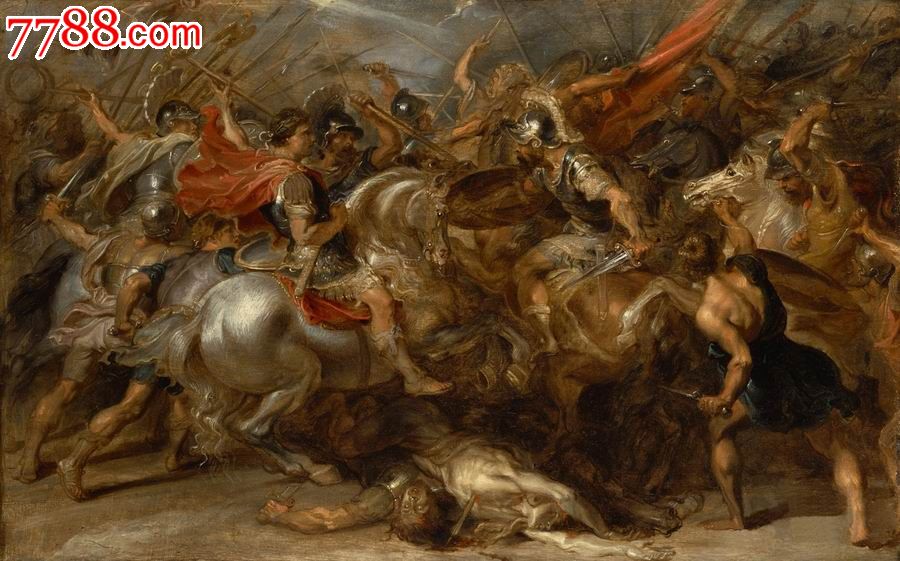 世界名画,鲁本斯油画,君士坦丁与李锡尼之战
