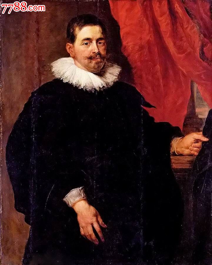 世界名画,鲁本斯,男子画像,可能为彼得·凡·赫克