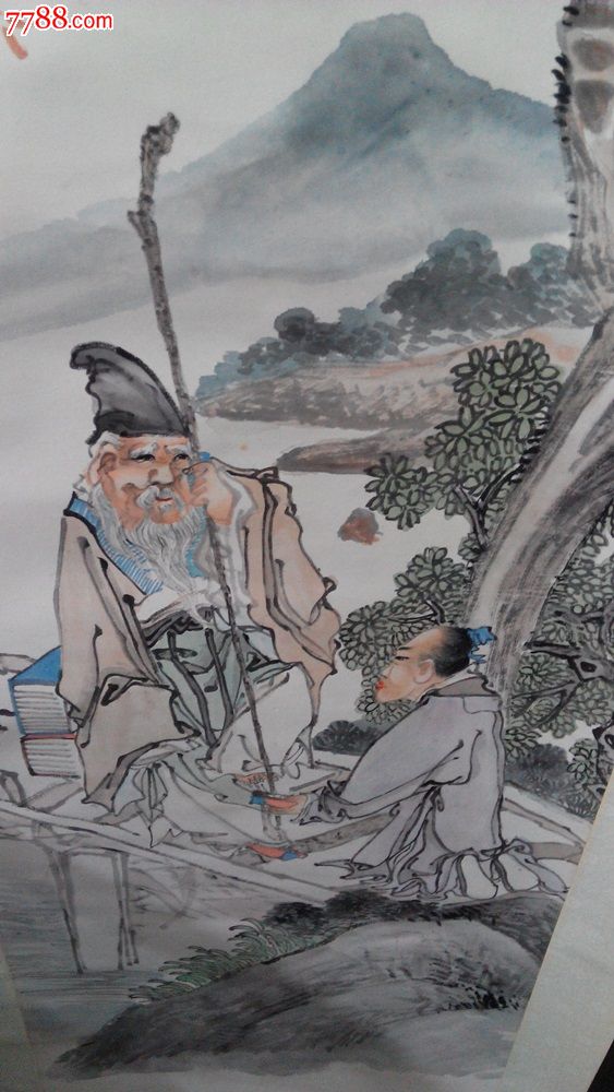 张良受书图