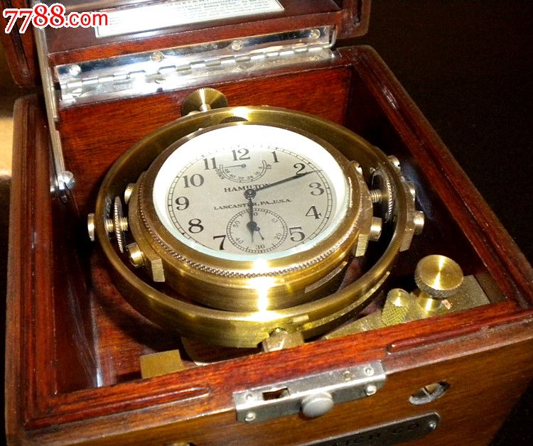 战神-1943年产美国hamilton汉密尔顿22型海军航海钟/天文钟船钟