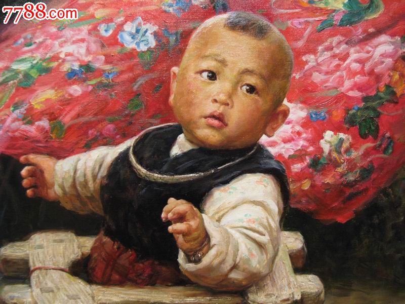 李自健,人性,美,爱,乡村,儿童,少女,油画系列