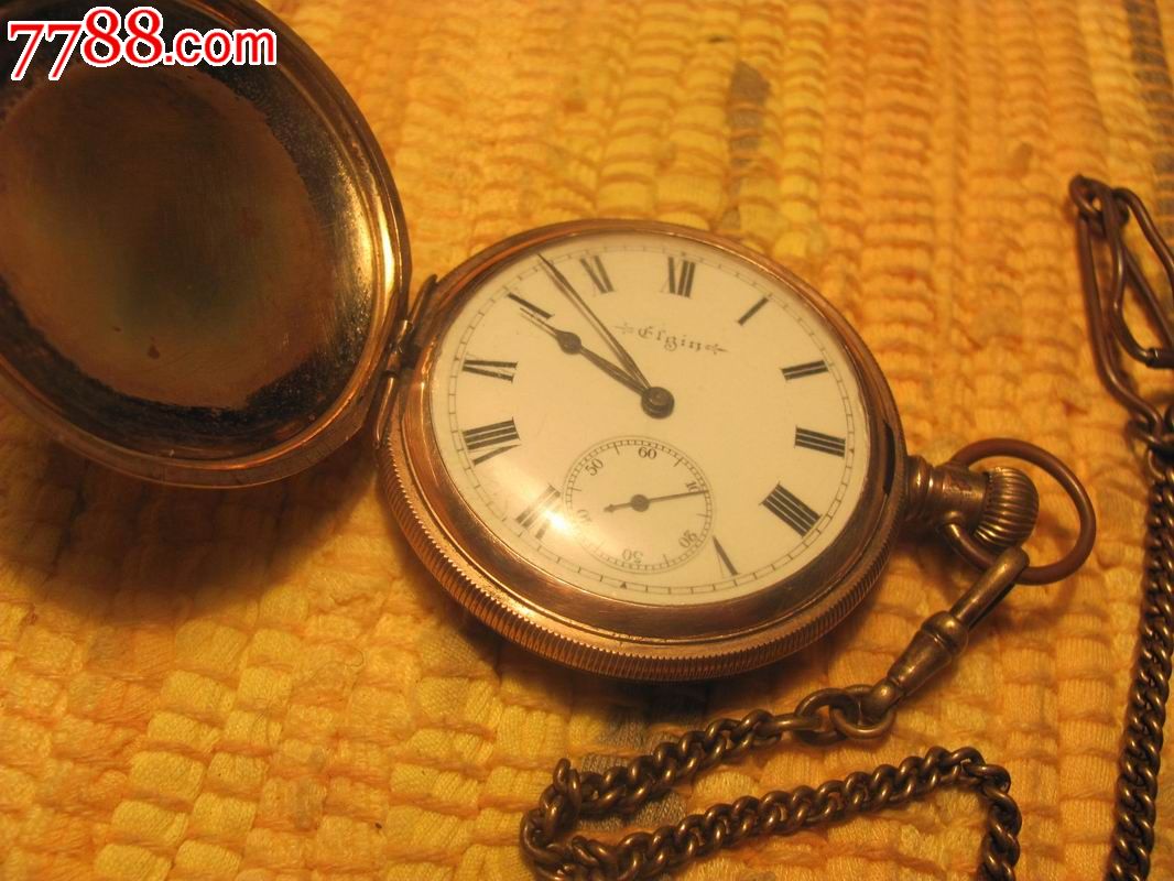 民国时期美国进口的非常漂亮的包金老怀表