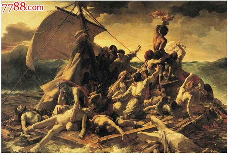 名画欣赏100幅,梅杜萨之筏席里柯法国1819年布面油画