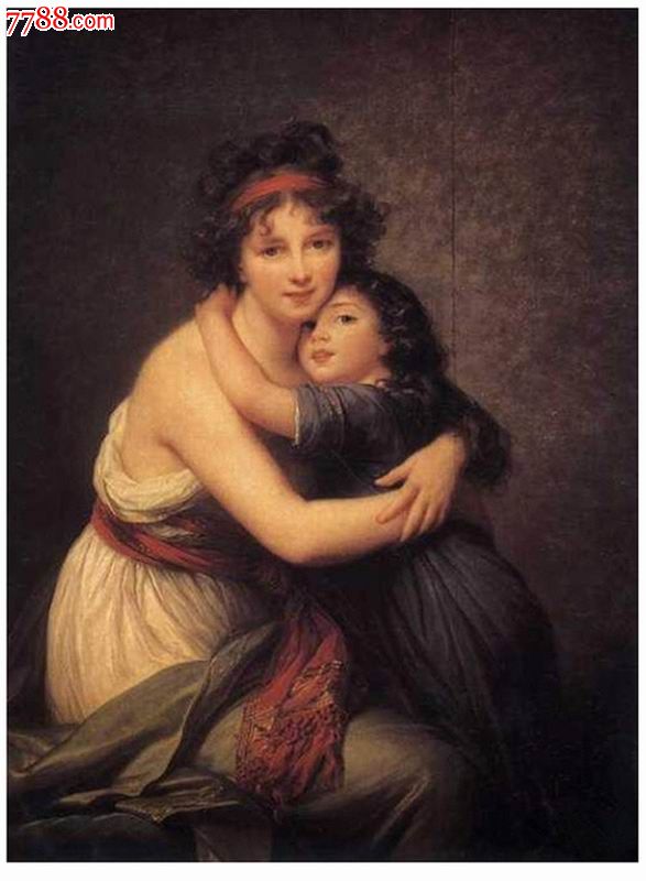名画欣赏100幅,画家与女儿像178*年伊丽莎白述路易丝维瑞法国